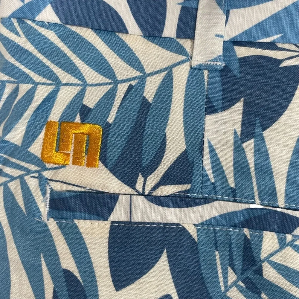 Loudmouth Golf Shorts Men's size 38 Blue‎ White Floral Resort Country Club